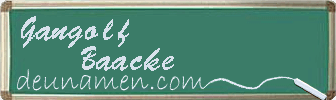 Gangolf Baacke Visitenkarte
